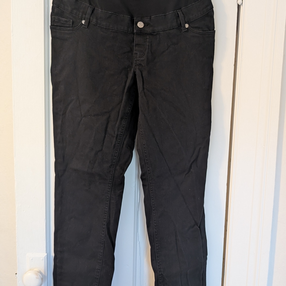 H&M Women’s MAMA Black Slim Ankle Jeans - medium, sz 8-10, good condition